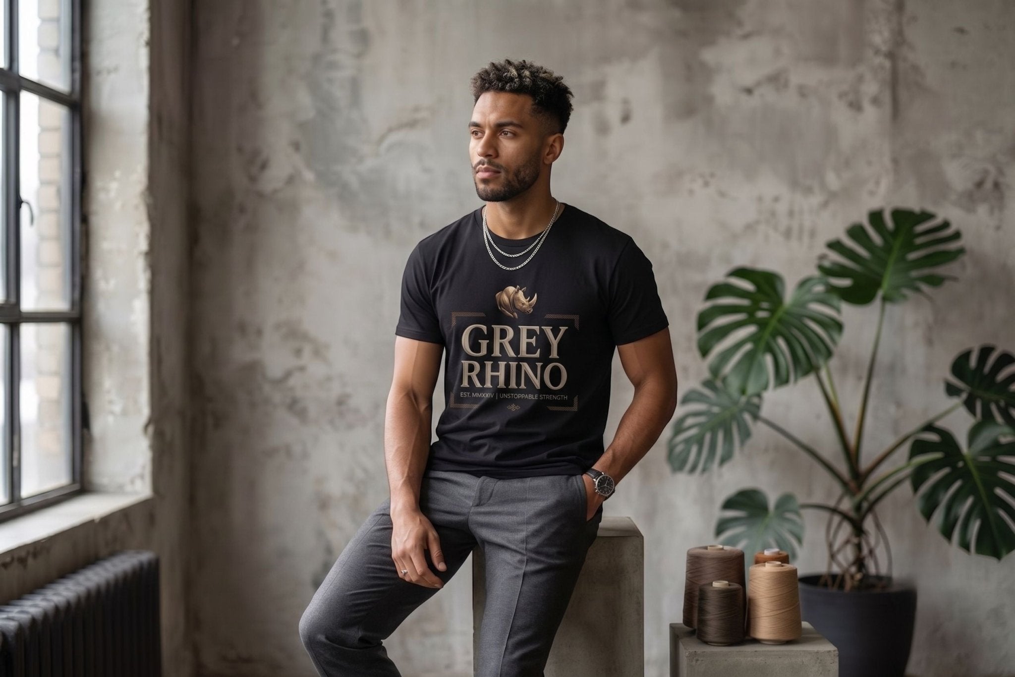 Grey Rhino Premium Cotton T-Shirt - Grey Rhino