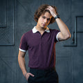 Textured Maroon Polo T-Shirt - Grey Rhino